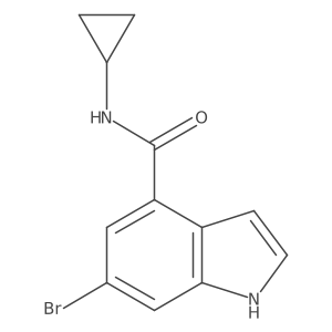 6-Bromo-1H-indole-4-carboxylic acid cyclopropylamide结构式