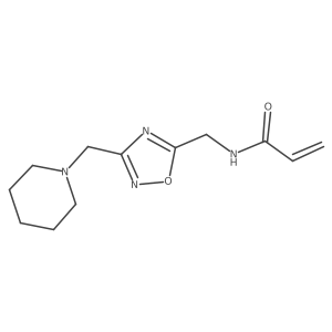 N-{[3-(piperidin-1-ylmethyl)-1,2,4-oxadiazol-5-yl]methyl}prop-2-enamide结构式