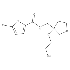 5-chloro-N-{[3-(2-hydroxyethoxy)oxolan-3-yl]methyl}thiophene-2-carboxamide结构式