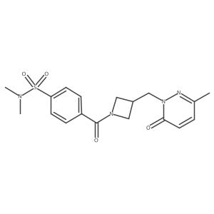 N,N-dimethyl-4-{3-[(3-methyl-6-oxo-1,6-dihydropyridazin-1-yl)methyl]azetidine-1-carbonyl}benzene-1-sulfonamide Structure
