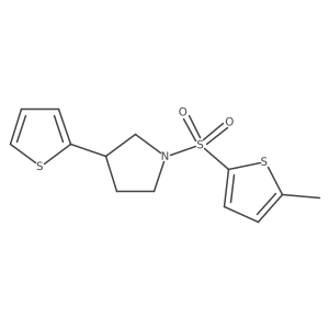 1-[(5-methyl-2-thienyl)sulfonyl]-3-(2-thienyl)pyrrolidine结构式