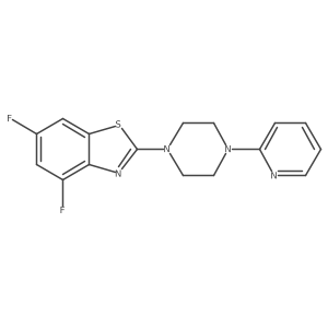 4,6-Difluoro-2-[4-(pyridin-2-yl)piperazin-1-yl]-1,3-benzothiazole Structure