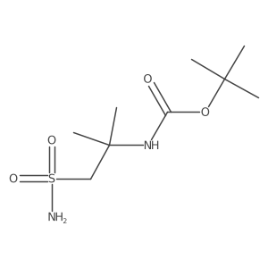 tert-butyl N-(2-methyl-1-sulfamoylpropan-2-yl)carbamate结构式
