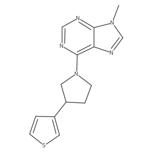 9-methyl-6-[3-(thiophen-3-yl)pyrrolidin-1-yl]-9H-purine Structure
