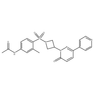 N-[3-methyl-4-({3-[6-oxo-3-(pyridin-4-yl)-1,6-dihydropyridazin-1-yl]azetidin-1-yl}sulfonyl)phenyl]acetamide结构式