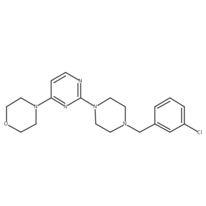 4-(2-{4-[(3-Chlorophenyl)methyl]piperazin-1-yl}pyrimidin-4-yl)morpholine结构式