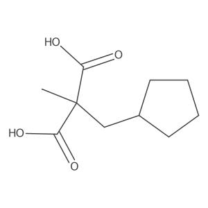 2-(Cyclopentylmethyl)-2-methylpropanedioic acid结构式
