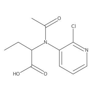 2-[N-(2-chloropyridin-3-yl)acetamido]butanoic acid Structure