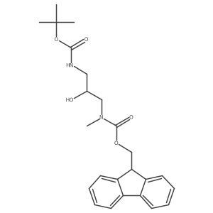 tert-butyl N-[3-({[(9H-fluoren-9-yl)methoxy]carbonyl}(methyl)amino)-2-hydroxypropyl]carbamate Structure