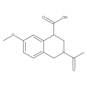 2-Acetyl-6-methoxy-1,2,3,4-tetrahydroisoquinoline-4-carboxylic acid结构式