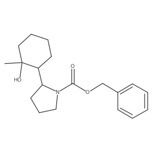 Benzyl 2-(2-hydroxy-2-methylcyclohexyl)pyrrolidine-1-carboxylate Structure