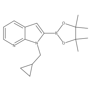 1-(Cyclopropylmethyl)-2-(4,4,5,5-tetramethyl-1,3,2-dioxaborolan-2-yl)pyrrolo[2,3-b]pyridine Structure