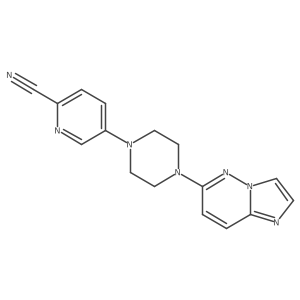 5-(4-{Imidazo[1,2-b]pyridazin-6-yl}piperazin-1-yl)pyridine-2-carbonitrile结构式
