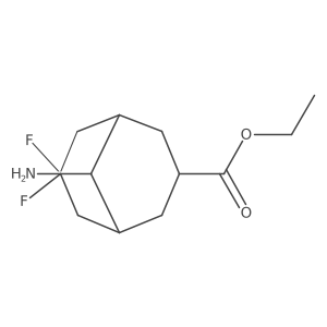 Ethyl 9-amino-7,7-difluorobicyclo[3.3.1]nonane-3-carboxylate结构式