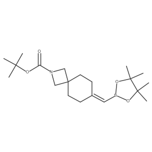 Tert-butyl 7-[(4,4,5,5-tetramethyl-1,3,2-dioxaborolan-2-yl)methylene]-2-azaspiro[3.5]nonane-2-carboxylate结构式