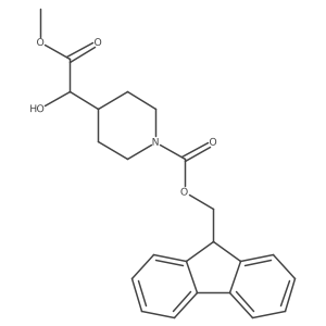 (9H-fluoren-9-yl)methyl 4-(1-hydroxy-2-methoxy-2-oxoethyl)piperidine-1-carboxylate Structure
