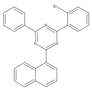 Brc1ccccc1-c1nc(-c2ccccc2)nc(-c2cccc3ccccc23)n1结构式