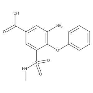 3-Amino-5-methylsulphamyl-4-phenoxy-benzoic acid Structure