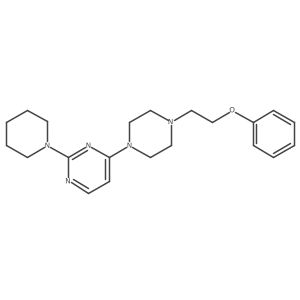 4-[4-(2-Phenoxyethyl)piperazin-1-yl]-2-(piperidin-1-yl)pyrimidine结构式