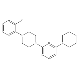 2-[4-(3-Fluoropyridin-2-yl)piperazin-1-yl]-4-(piperidin-1-yl)pyrimidine结构式
