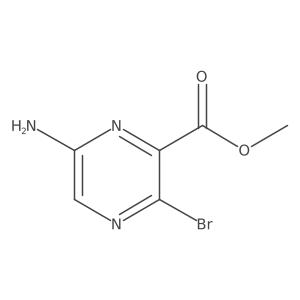 Methyl 6-amino-3-bromopyrazine-2-carboxylate结构式