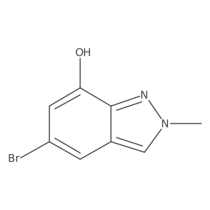 5-Bromo-2-methyl-2H-indazol-7-ol结构式