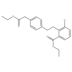 Ethyl 4-(2-chloro-6-ethoxycarbonylbenzyloxy)phenylacetate结构式
