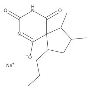 Sodium 10-hydroxy-1,2-dimethyl-8-oxo-4-propyl-7,9-diazaspiro[4.5]deca-6,9-dien-6-olate Structure
