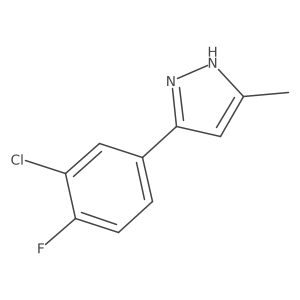 3-(3-chloro-4-fluorophenyl)-5-methyl-1H-pyrazole结构式