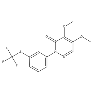 4,5-Dimethoxy-2-[3-[(trifluoromethyl)thio]phenyl]-3(2H)-pyridazinone Structure