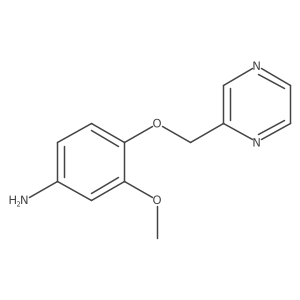 3-Methoxy-4-(pyrazin-2-ylmethoxy)aniline Structure