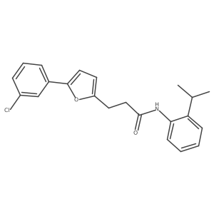 3-(5-(3-Chlorophenyl)-2-furyl)-N-(2-isopropylphenyl)propanamide结构式