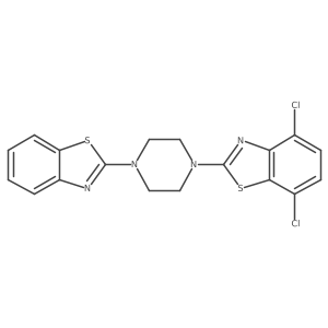 2-(4-(Benzo[d]thiazol-2-yl)piperazin-1-yl)-4,7-dichlorobenzo[d]thiazole结构式