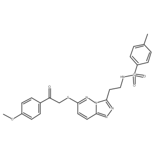 N-(2-(6-((2-(4-methoxyphenyl)-2-oxoethyl)thio)-[1,2,4]triazolo[4,3-b]pyridazin-3-yl)ethyl)-4-methylbenzenesulfonamide Structure