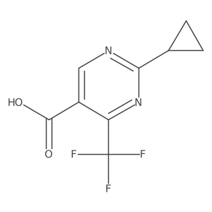 2-Cyclopropyl-4-(trifluoromethyl)pyrimidine-5-carboxylic acid Structure