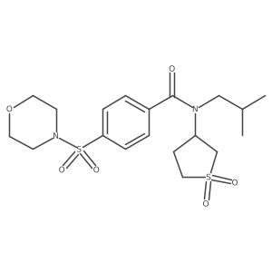 N-(1,1-dioxidotetrahydrothiophen-3-yl)-N-isobutyl-4-(morpholinosulfonyl)benzamide结构式