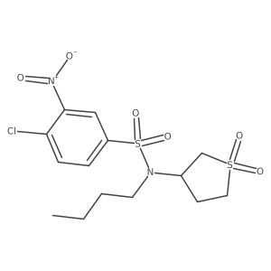 N-butyl-4-chloro-N-(1,1-dioxo-1lambda6-thiolan-3-yl)-3-nitrobenzene-1-sulfonamide Structure