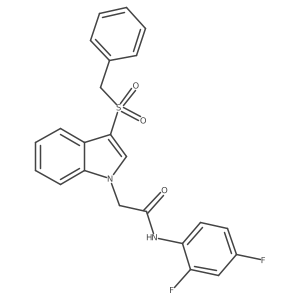 2-(3-(benzylsulfonyl)-1H-indol-1-yl)-N-(2,4-difluorophenyl)acetamide结构式