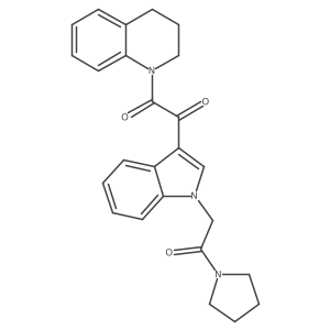 1-(3,4-dihydroquinolin-1(2H)-yl)-2-(1-(2-oxo-2-(pyrrolidin-1-yl)ethyl)-1H-indol-3-yl)ethane-1,2-dione Structure