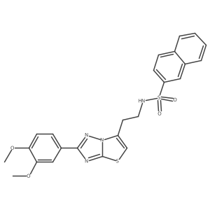 N-(2-(2-(3,4-dimethoxyphenyl)thiazolo[3,2-b][1,2,4]triazol-6-yl)ethyl)naphthalene-2-sulfonamide结构式