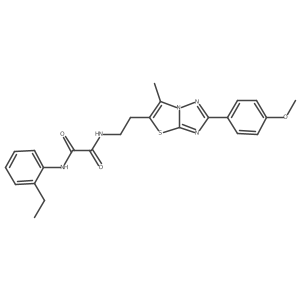 N1-(2-ethylphenyl)-N2-(2-(2-(4-methoxyphenyl)-6-methylthiazolo[3,2-b][1,2,4]triazol-5-yl)ethyl)oxalamide Structure