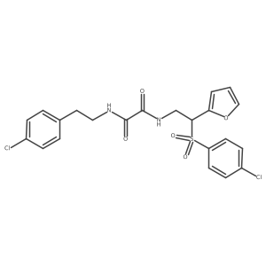 N1-(4-chlorophenethyl)-N2-(2-((4-chlorophenyl)sulfonyl)-2-(furan-2-yl)ethyl)oxalamide Structure