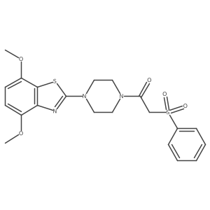 1-(4-(4,7-Dimethoxybenzo[d]thiazol-2-yl)piperazin-1-yl)-2-(phenylsulfonyl)ethanone Structure