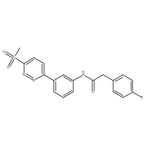 2-(4-fluorophenyl)-N-(3-(6-(methylsulfonyl)pyridazin-3-yl)phenyl)acetamide Structure