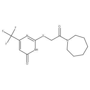 1-(Azepan-1-yl)-2-{[4-hydroxy-6-(trifluoromethyl)pyrimidin-2-yl]sulfanyl}ethanone Structure