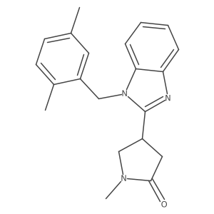4-{1-[(2,5-Dimethylphenyl)methyl]benzimidazol-2-yl}-1-methylpyrrolidin-2-one结构式