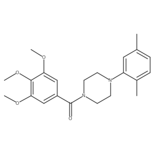 (4-(2,5-Dimethylphenyl)piperazin-1-yl)(3,4,5-trimethoxyphenyl)methanone Structure
