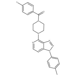 (4-fluorophenyl)(4-(3-(p-tolyl)-3H-[1,2,3]triazolo[4,5-d]pyrimidin-7-yl)piperazin-1-yl)methanone结构式