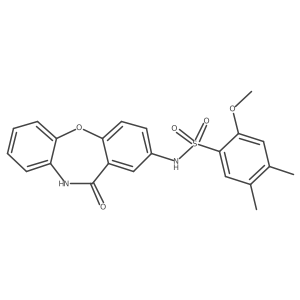 2-methoxy-4,5-dimethyl-N-(11-oxo-10,11-dihydrodibenzo[b,f][1,4]oxazepin-2-yl)benzenesulfonamide Structure
