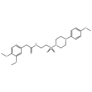 2-(3,4-dimethoxyphenyl)-N-(2-{[4-(4-methoxyphenyl)piperazin-1-yl]sulfonyl}ethyl)acetamide结构式